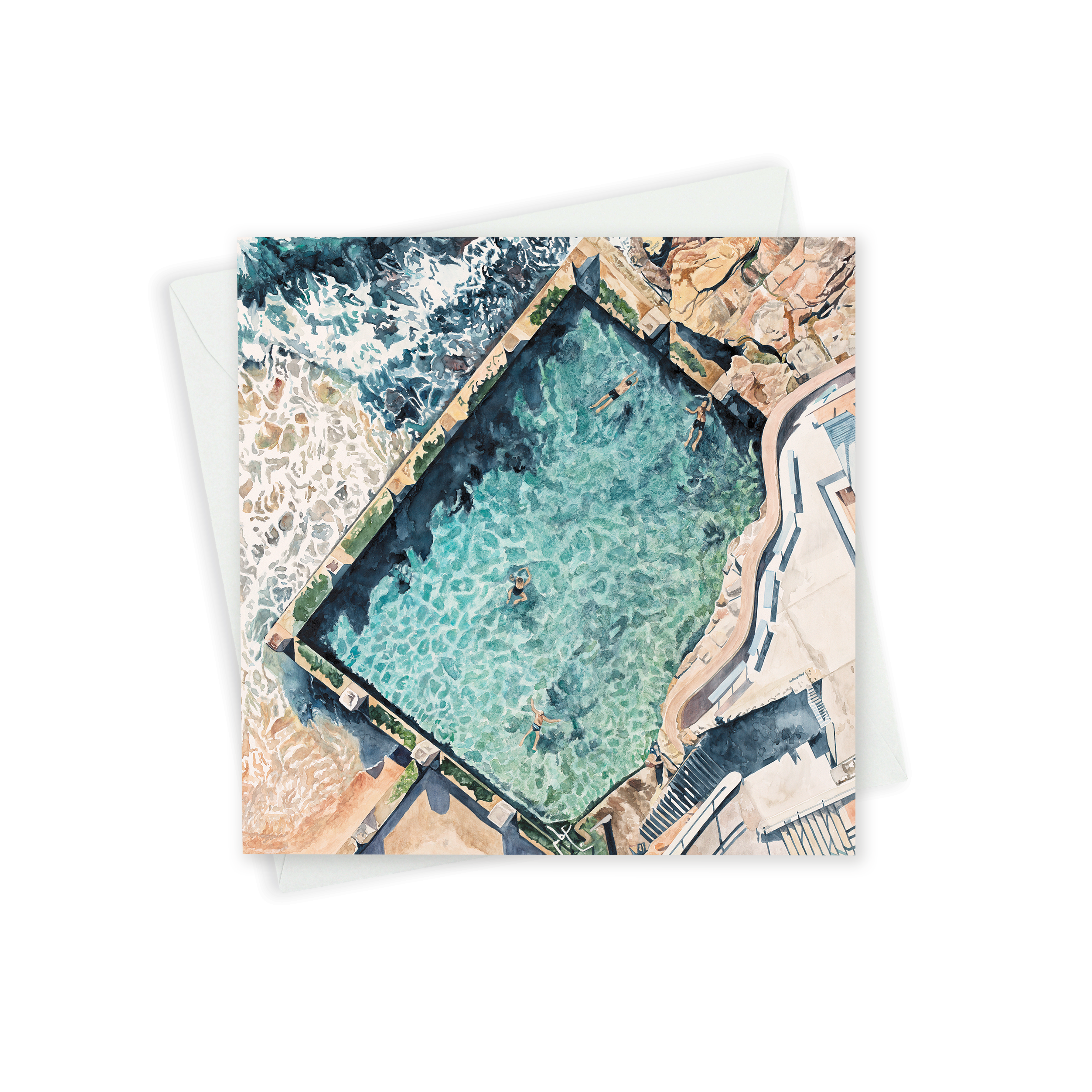 Greeting Card - Coogee Rockpool