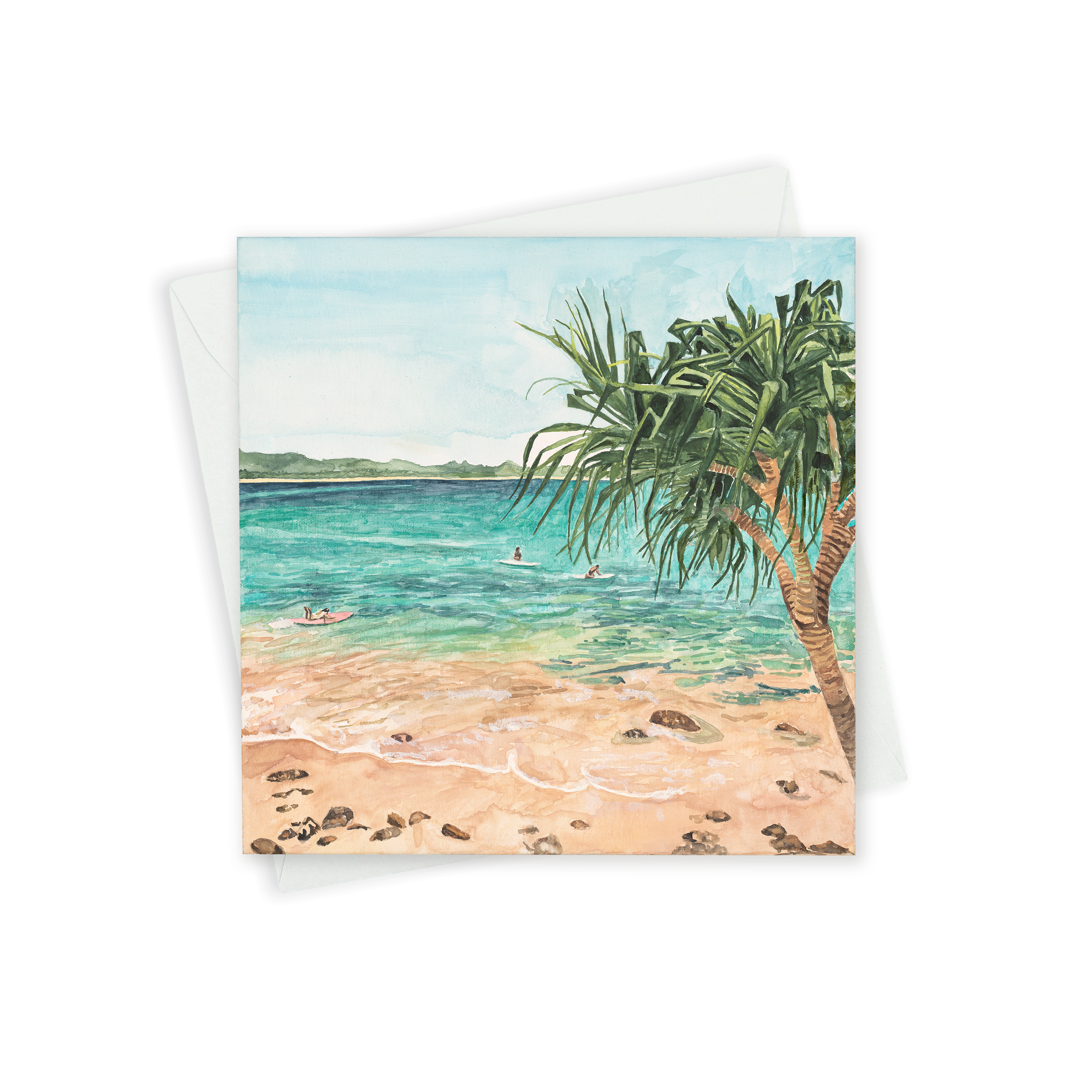 Greeting Card - Mal Waves at Wategos