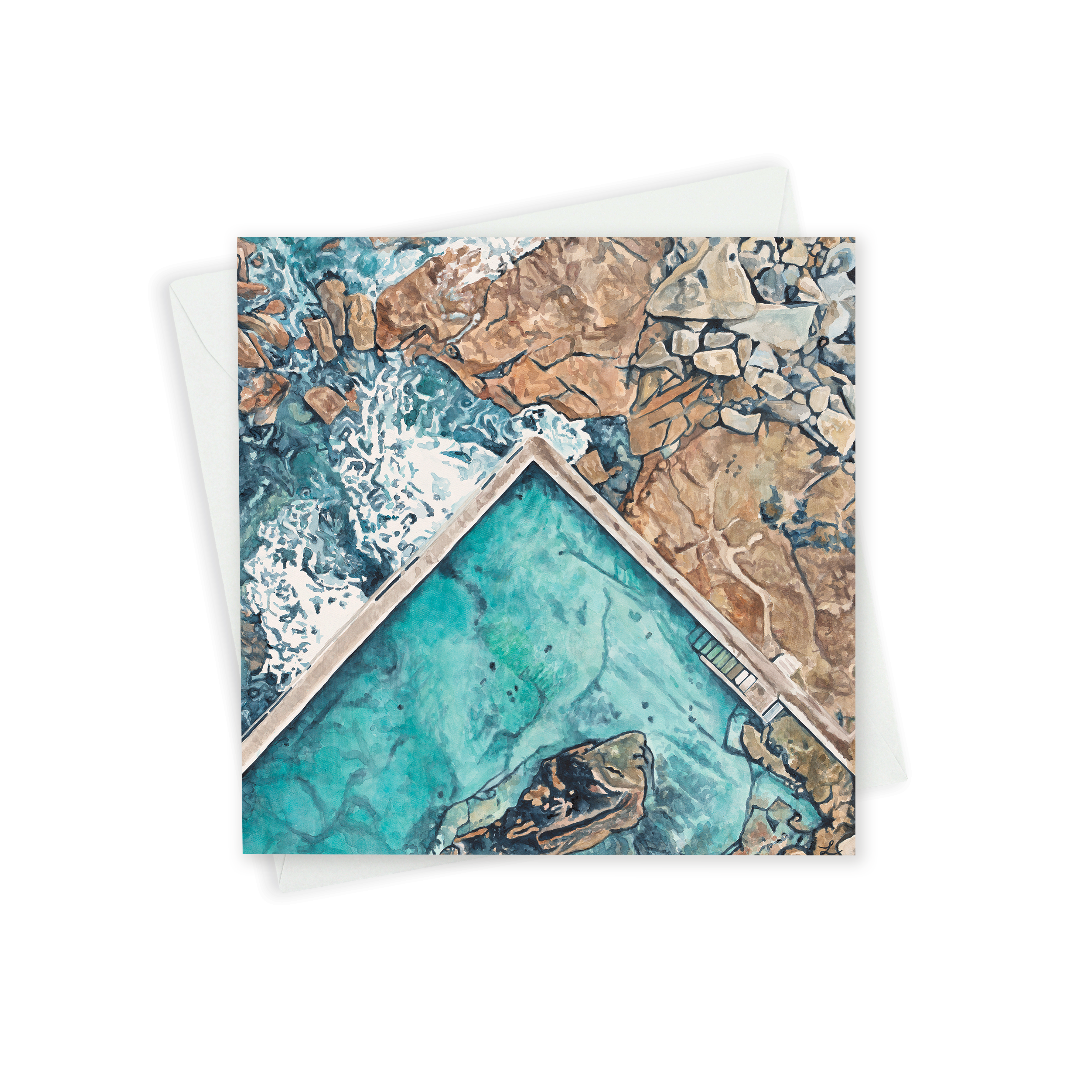 Greeting Card - North Curly Rockpool