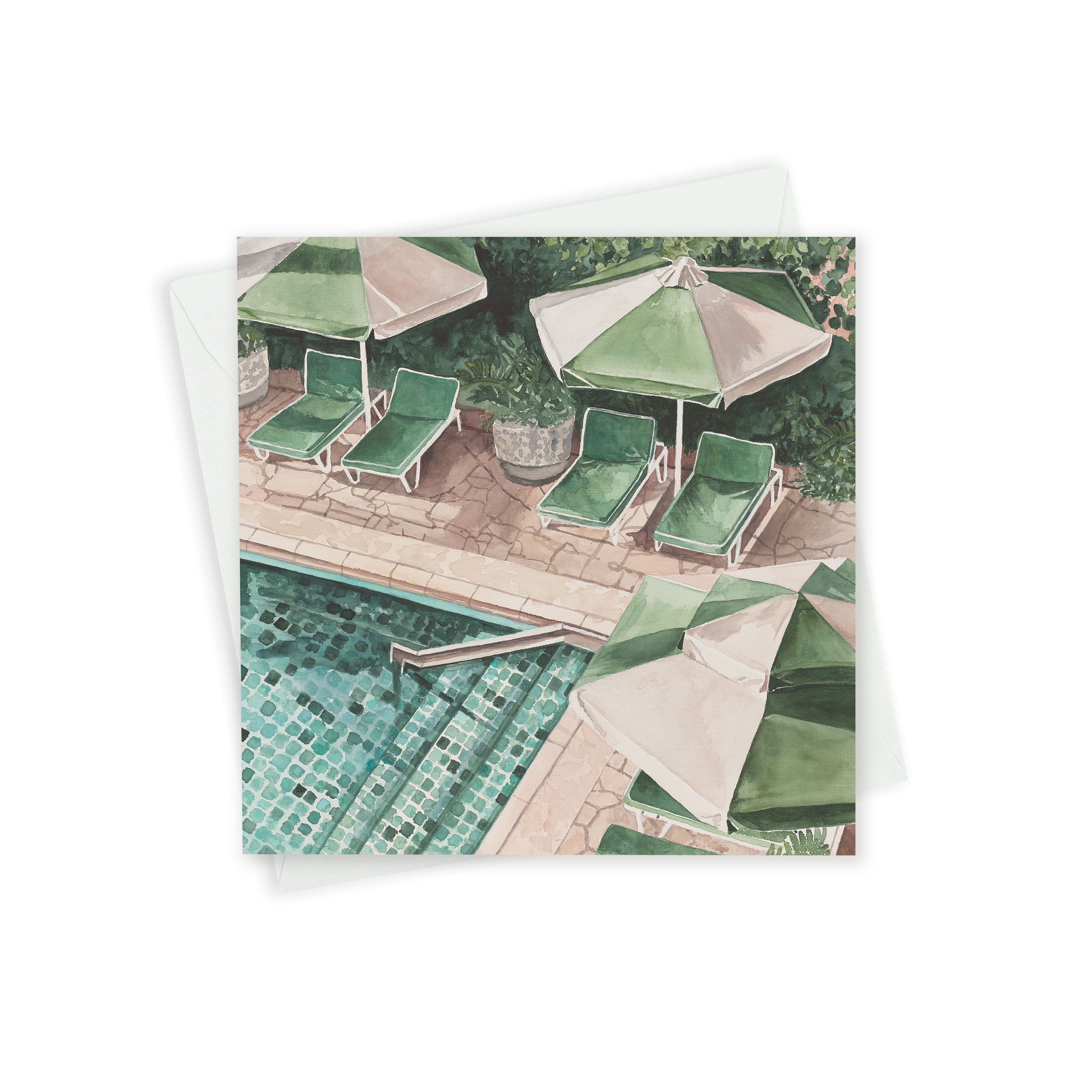 Greeting Card - Pool Club