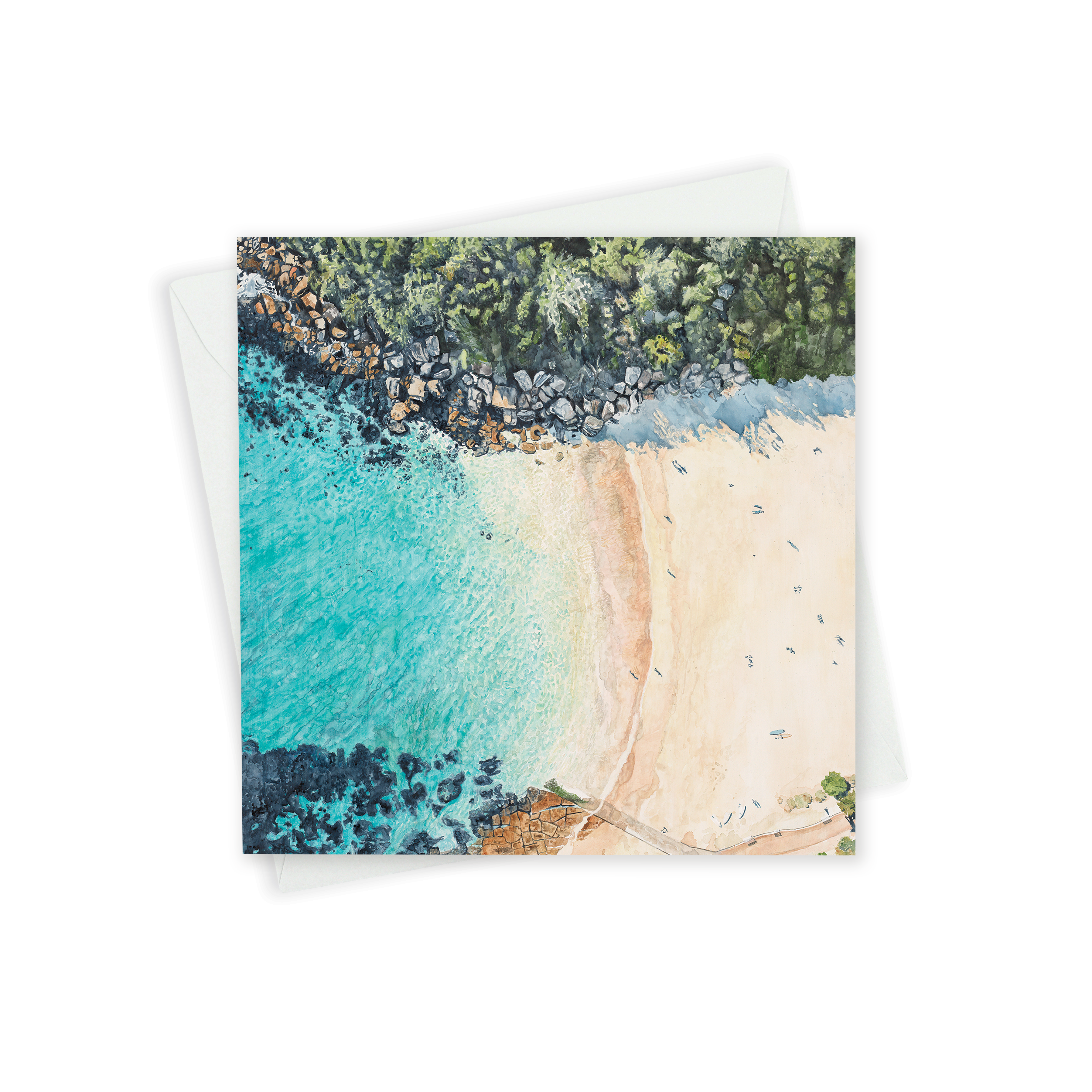 Greeting Card - Shelly Beach From Above