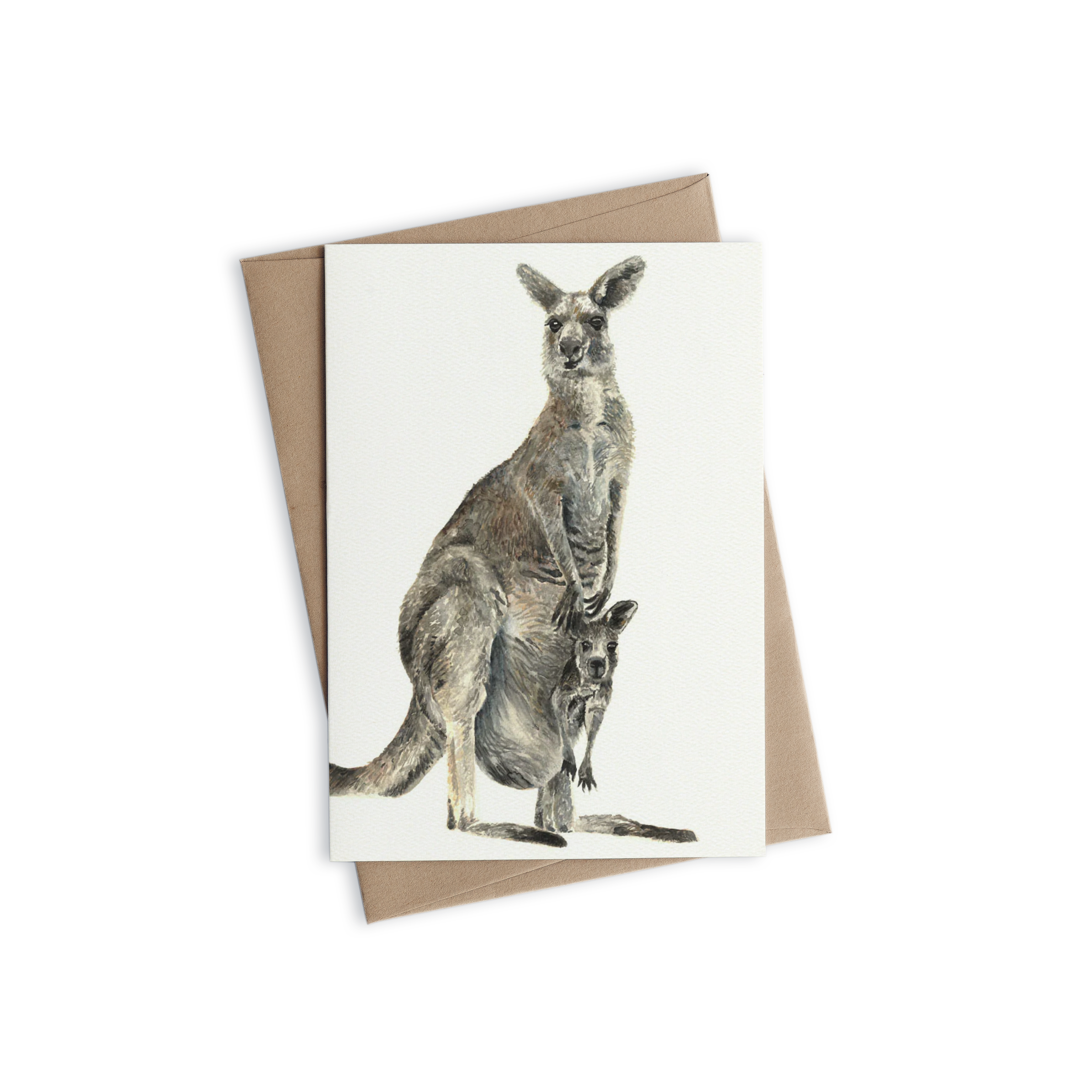 Greeting Card - Kanga The Kangaroo