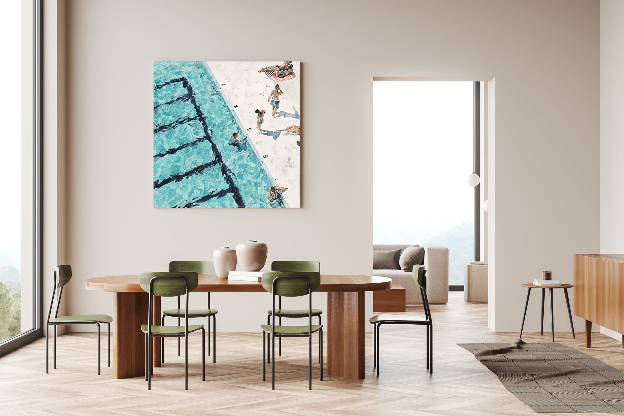 In the Slow Lane: Limited Edition Watercolour Canvas Print