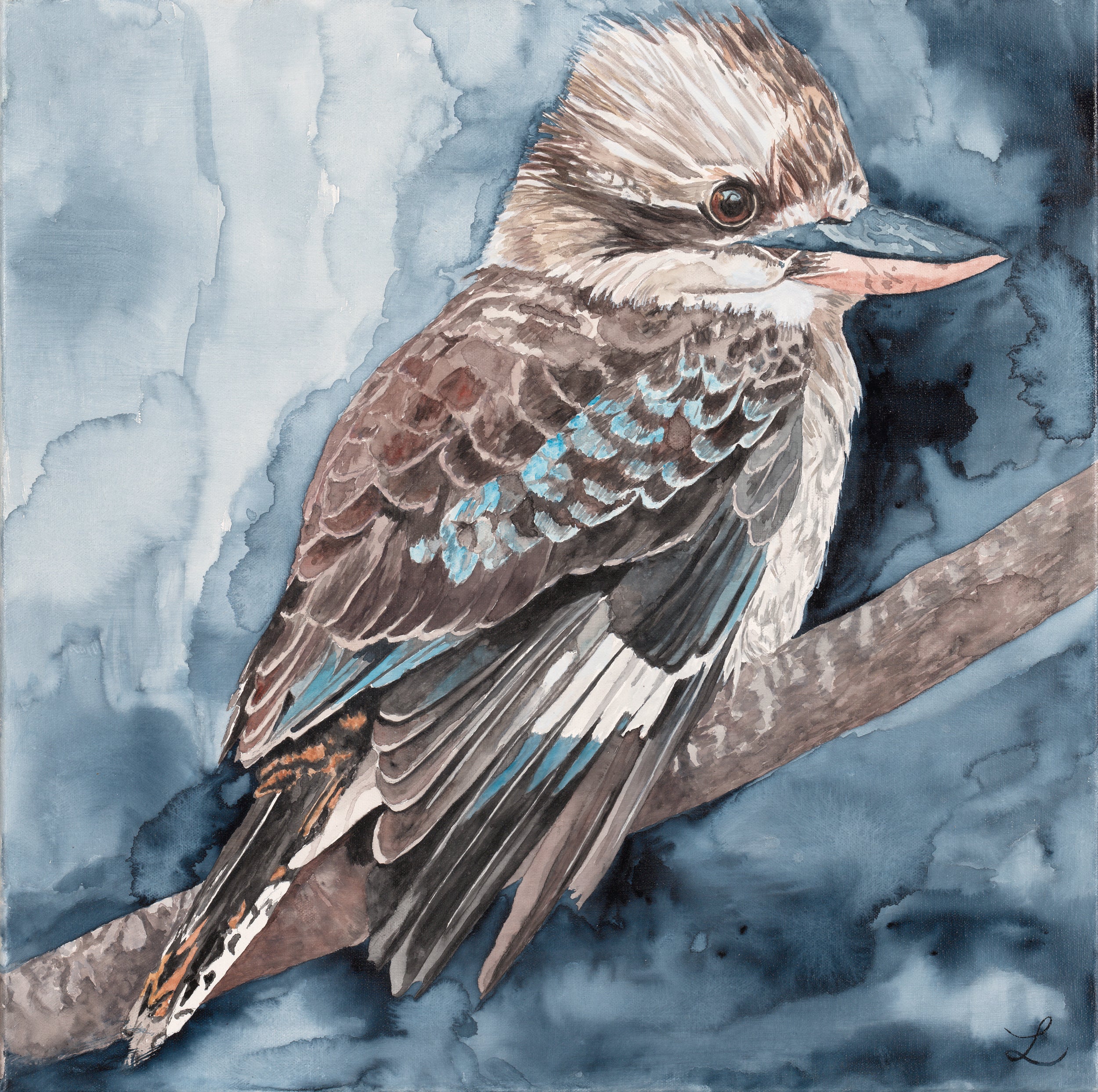 The Patient Wait: Original Watercolour on canvas
