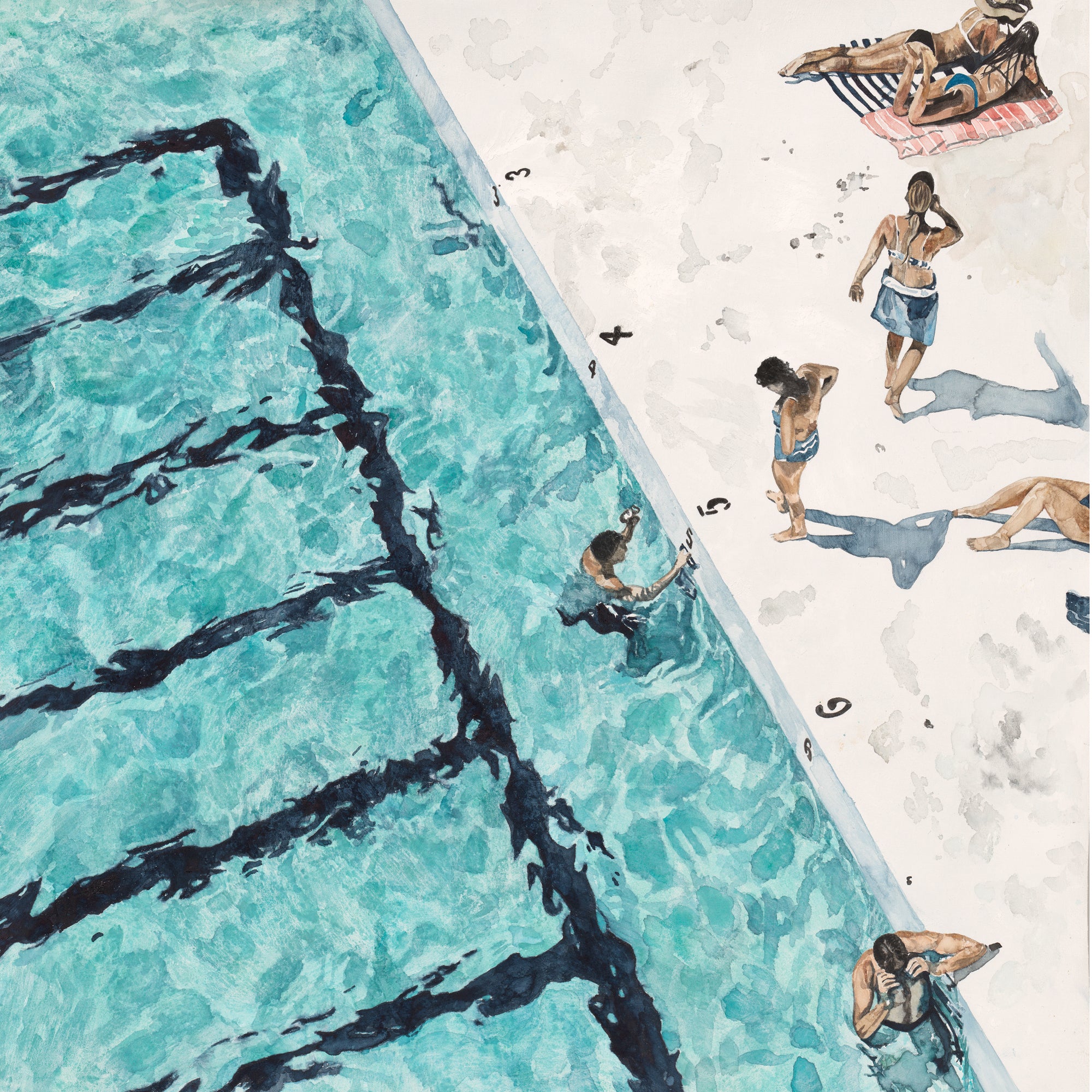 In the Slow Lane: Limited Edition Watercolour Canvas Print