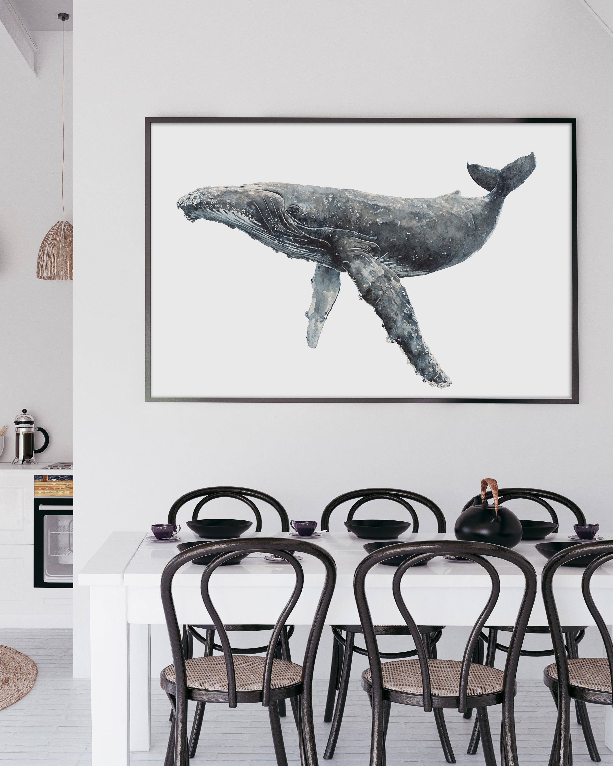 Newport: The Hump Back Whale Limited Edition Watercolour Wall Print