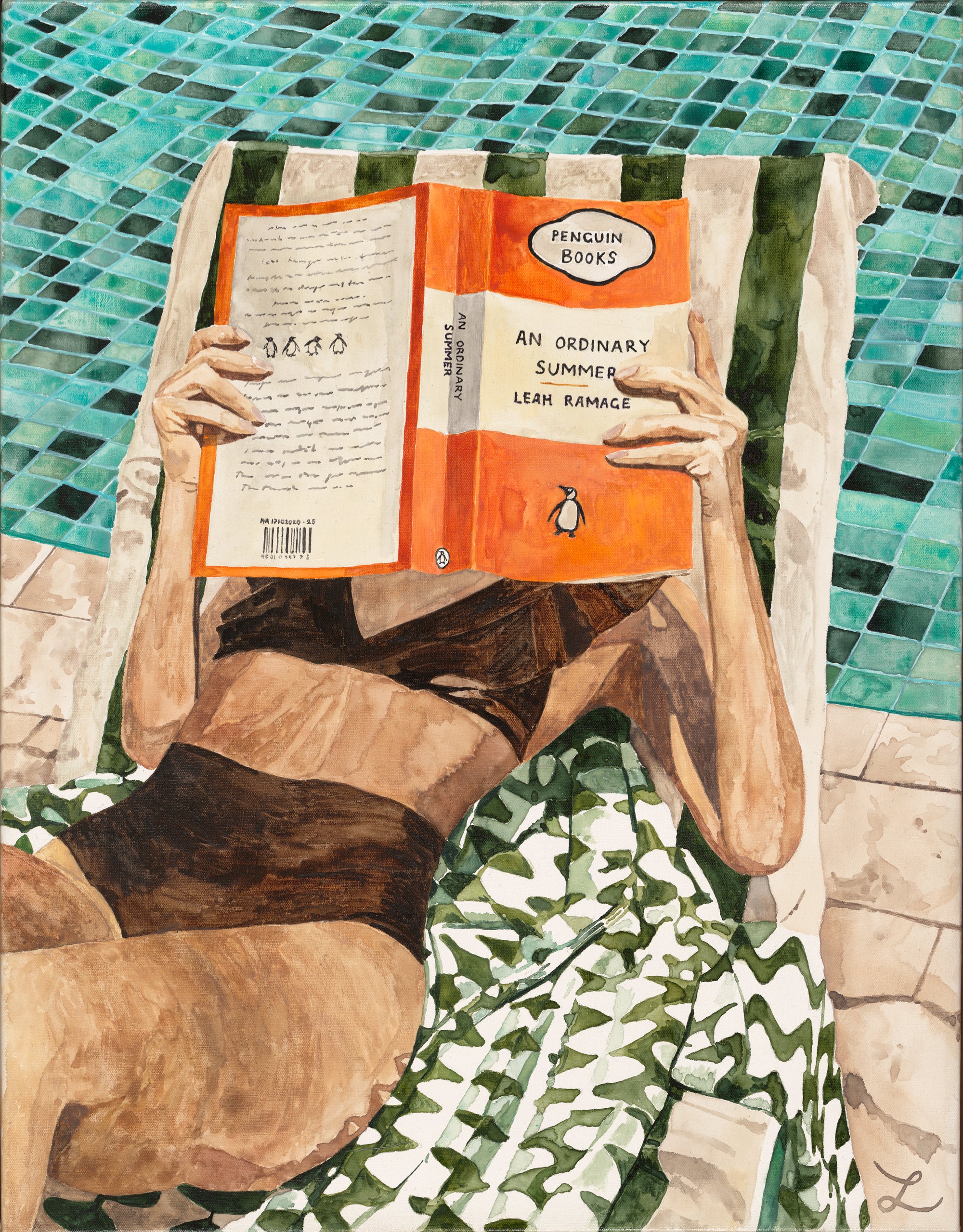 Lost in the Lines- Original Watercolour and gouache on Canvas