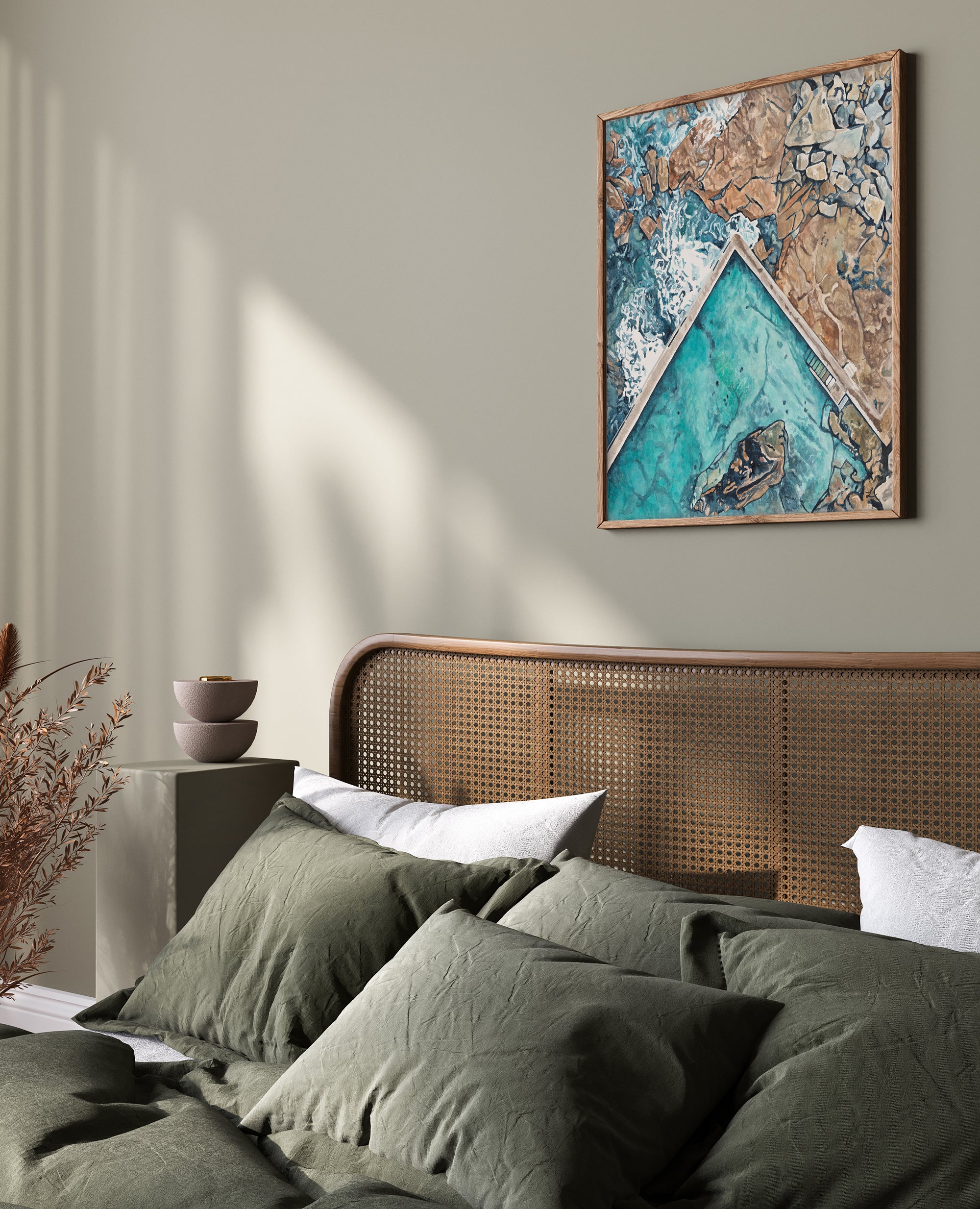 North Curly Rockpool: Limited Edition Watercolour Wall Print