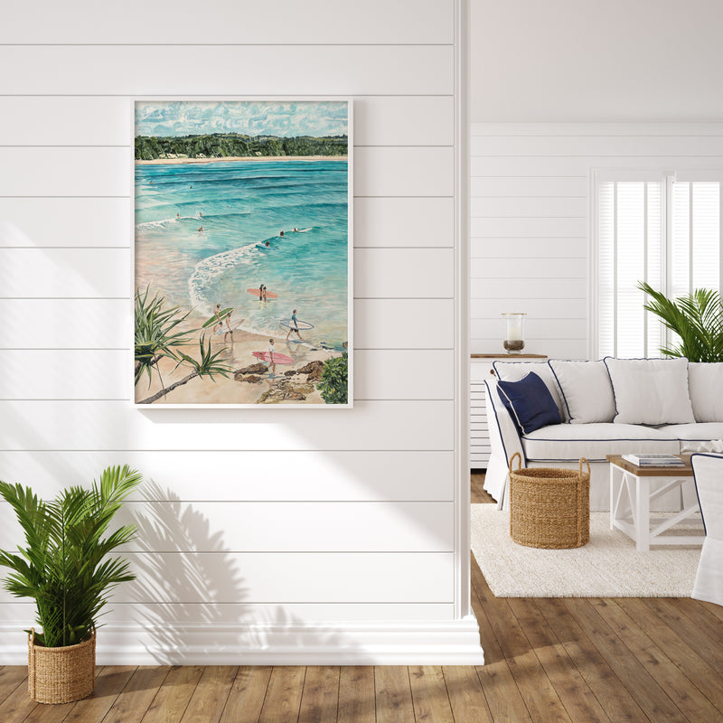 Salty Summer - Byron Bay: Limited Edition Watercolour Wall Print