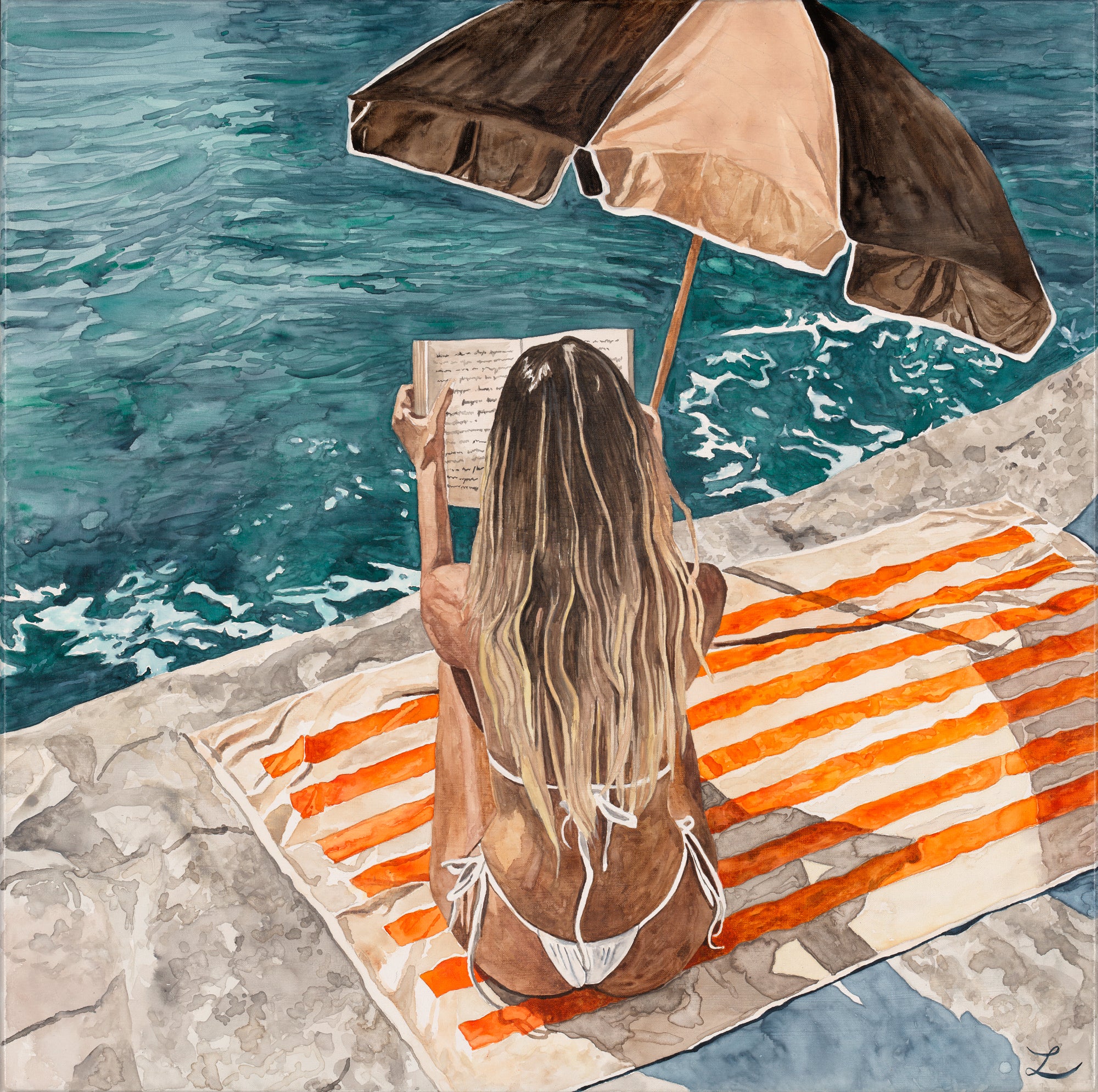 Shaded Solace: Limited Edition Watercolour Paper Print