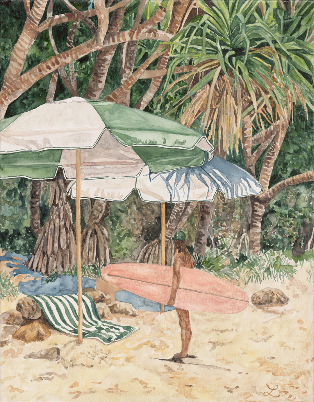 Still Salted: Limited Edition Watercolour Canvas Print