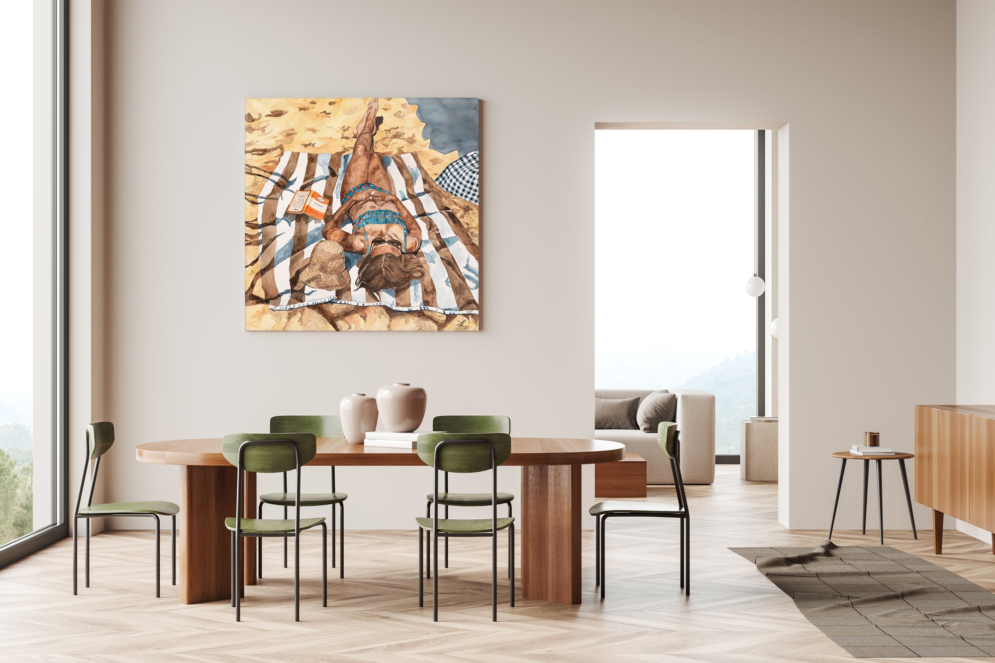 Sunkissed: Limited Edition Watercolour Canvas Print