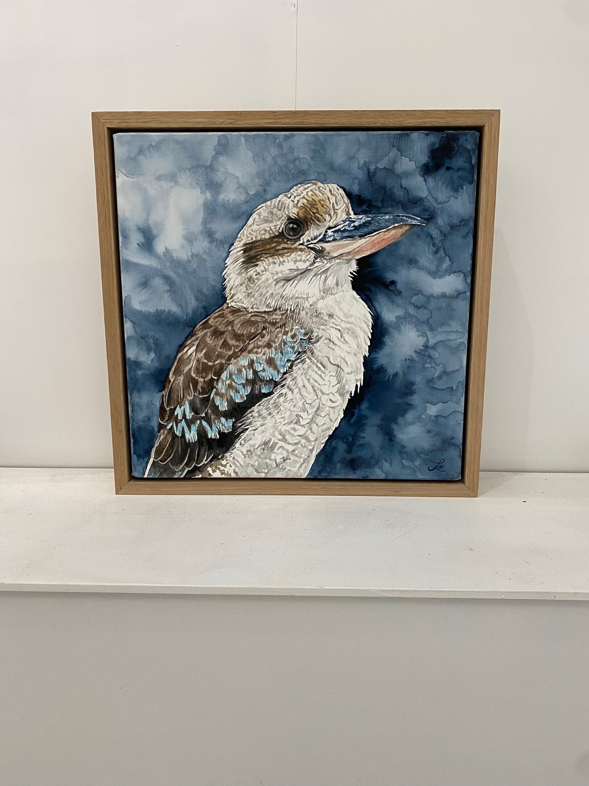 The Watcher: Original Watercolour on canvas