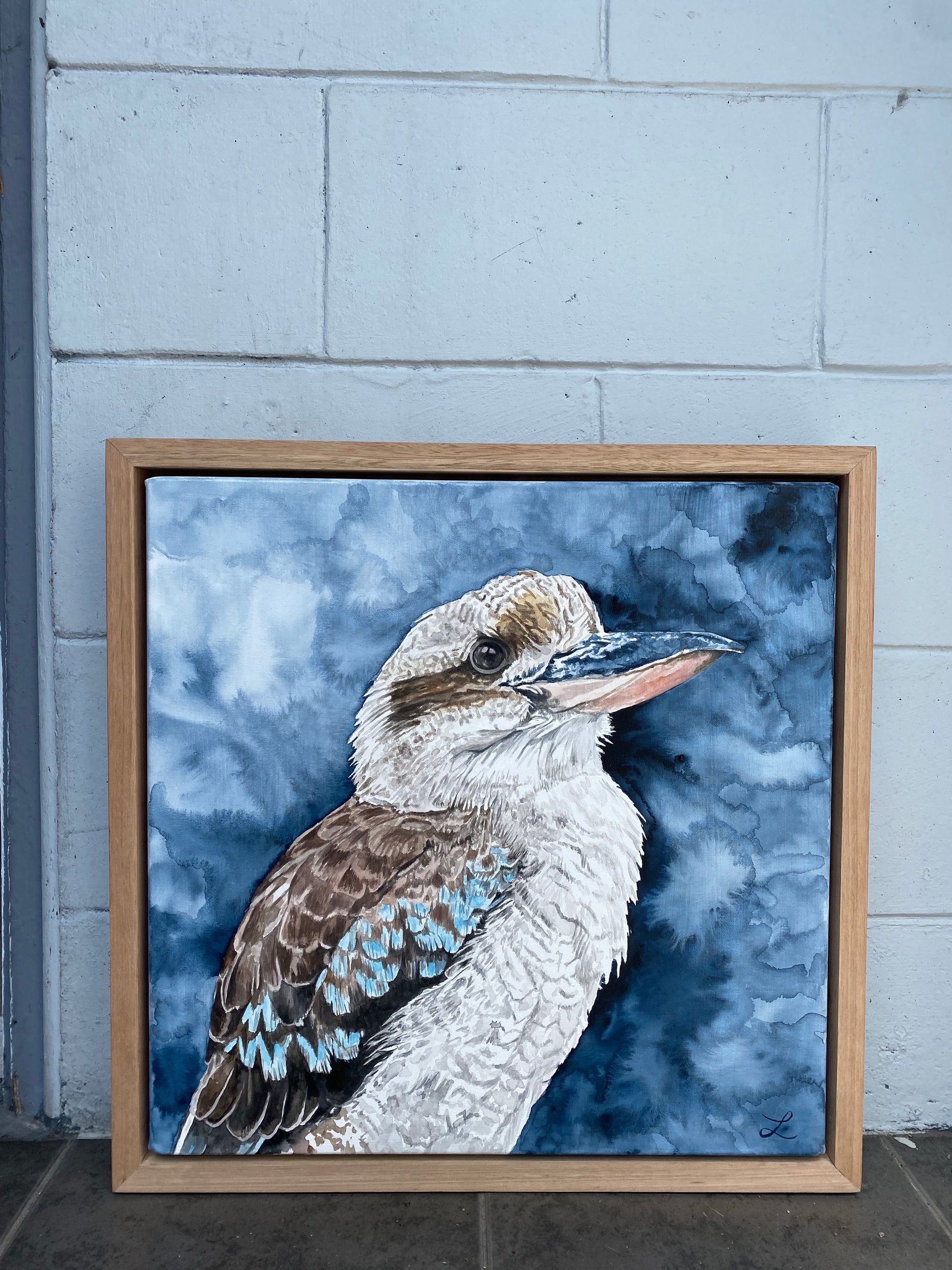 The Watcher: Original Watercolour on canvas