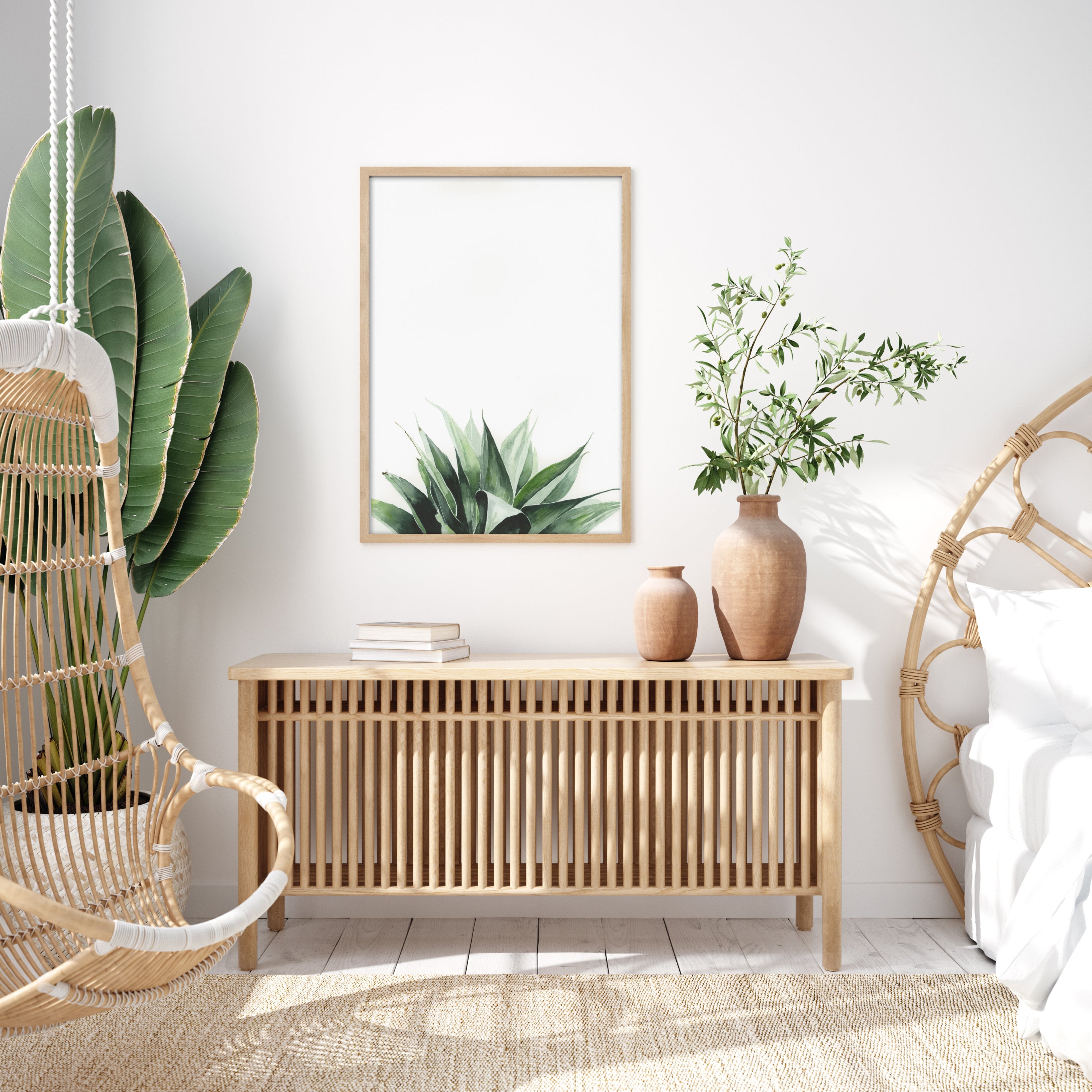 Succulent coastal styled art print