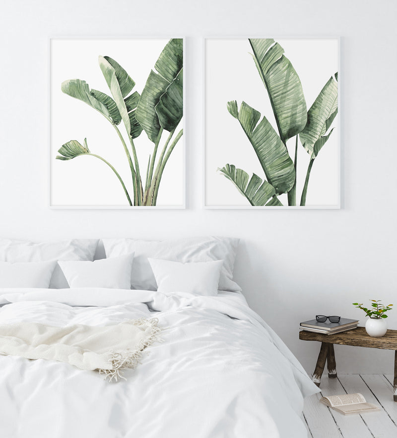 Coastal homewares banana palm art print