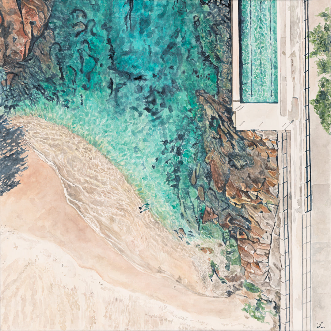 Beach Day at Clovelly: Limited Edition Watercolour Wall Print