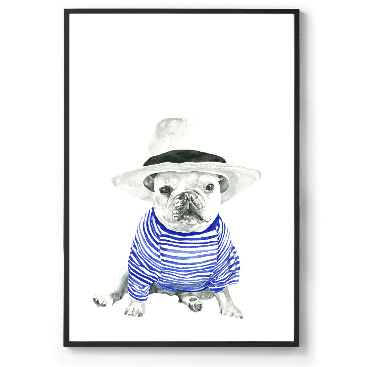 Boathouse Stripes: Watercolour Wall Print
