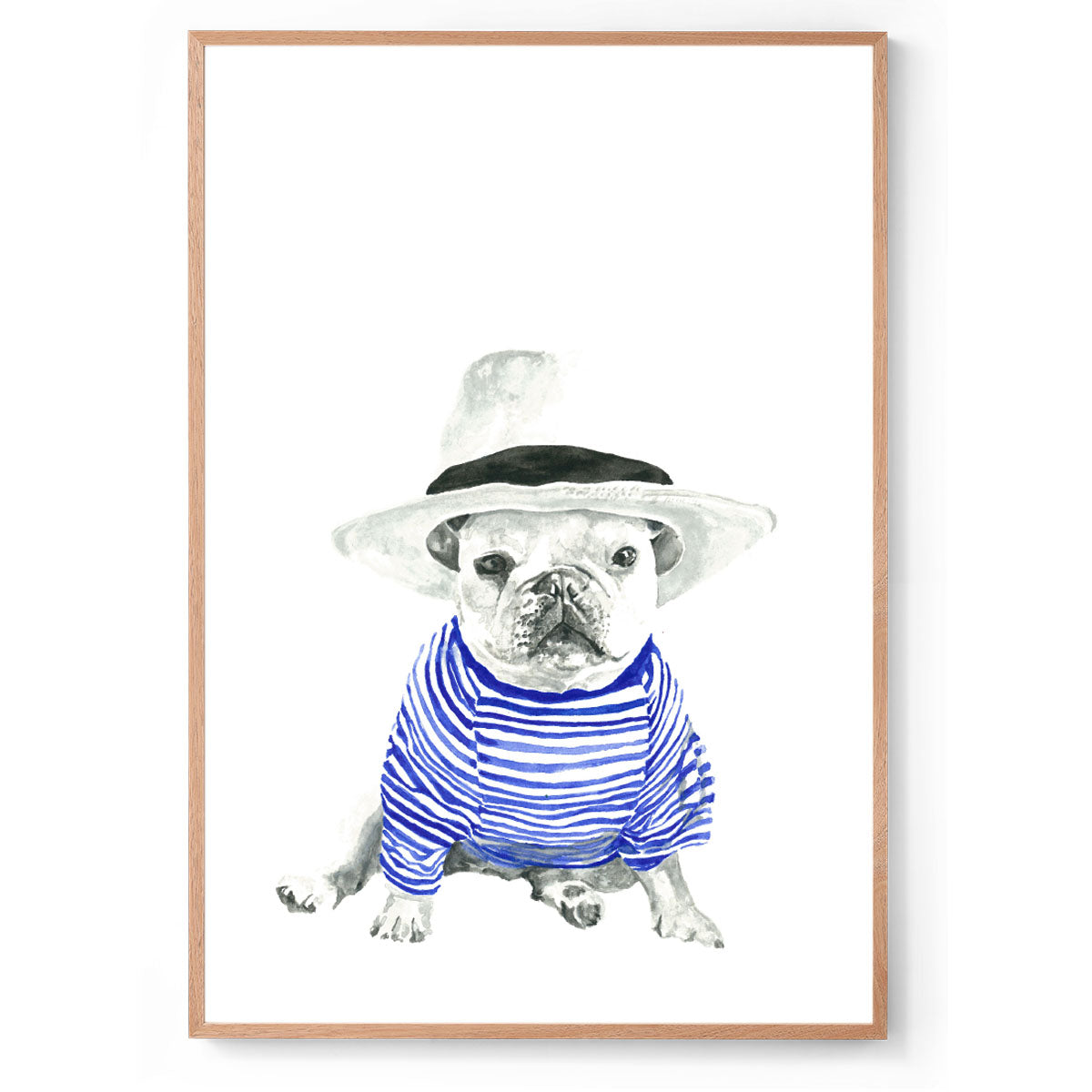 Boathouse Stripes: Watercolour Wall Print
