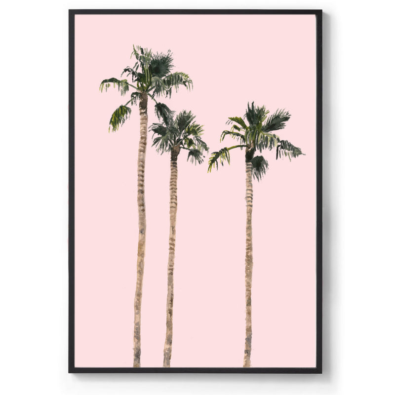 California palm springs art print black frame