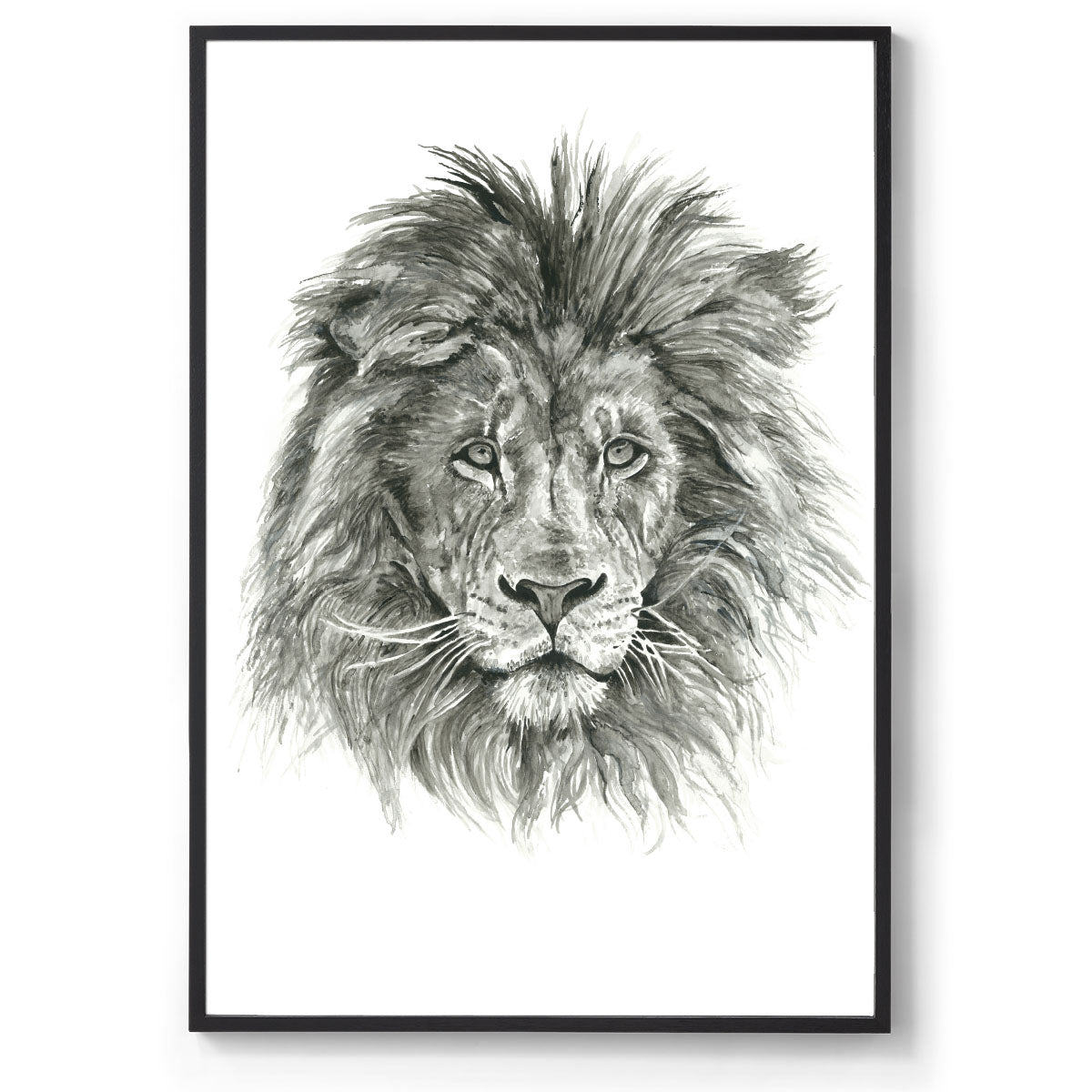 Cecile the Lion: Watercolour Wall Print