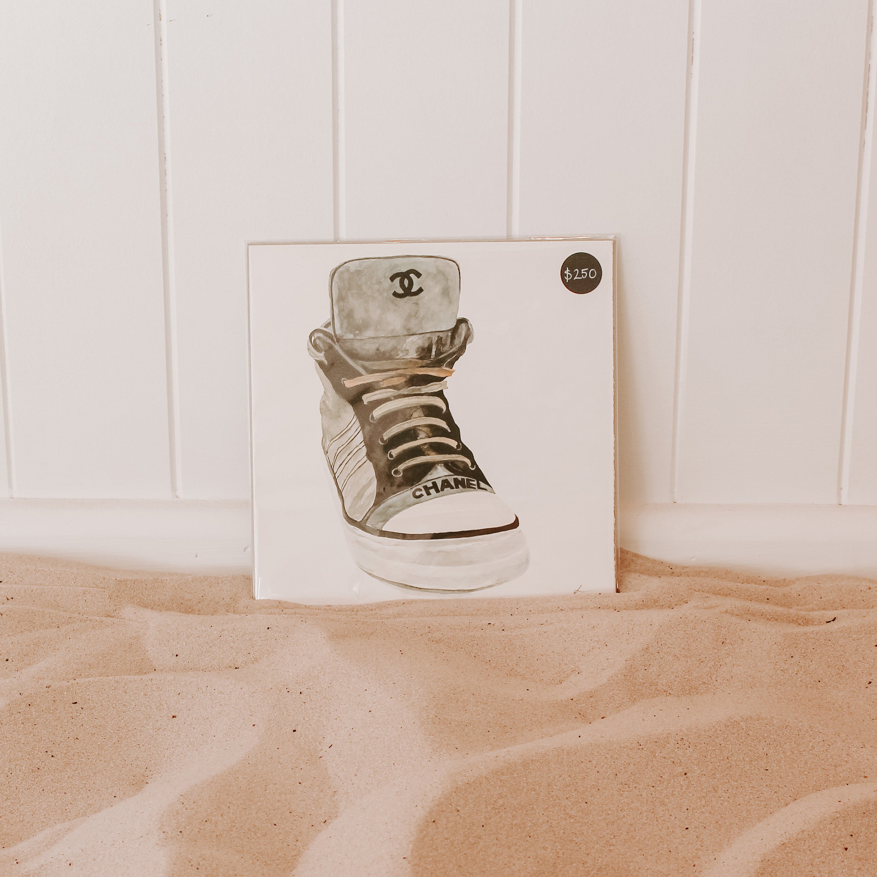 Sneaker: Original Watercolour Wall Artwork