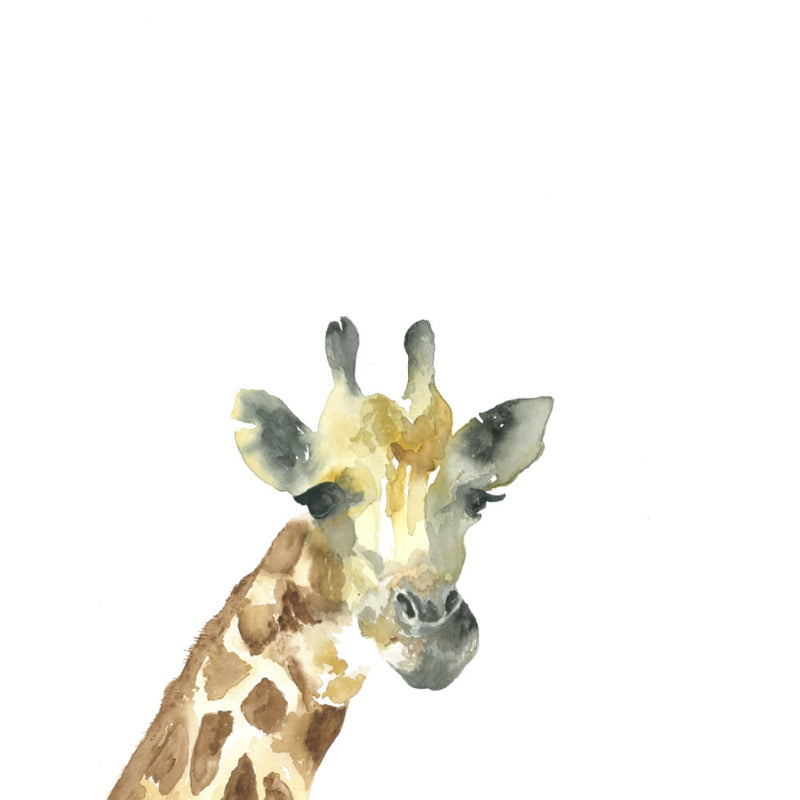 Jeremy the Giraffe: Watercolour Wall Print