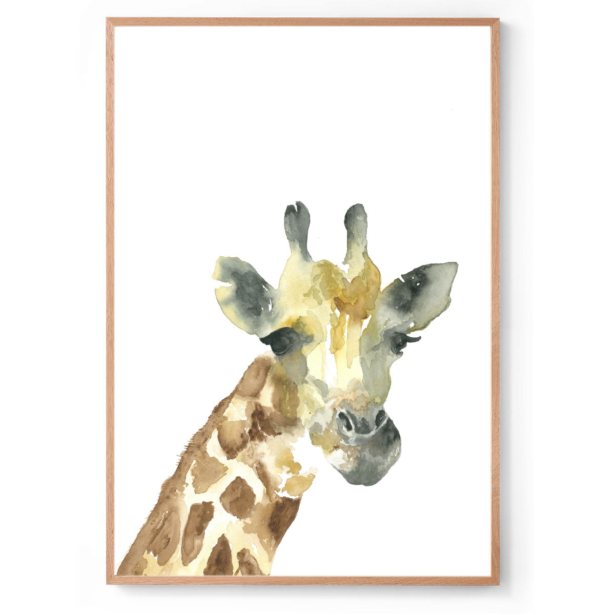 Jeremy the Giraffe: Watercolour Wall Print