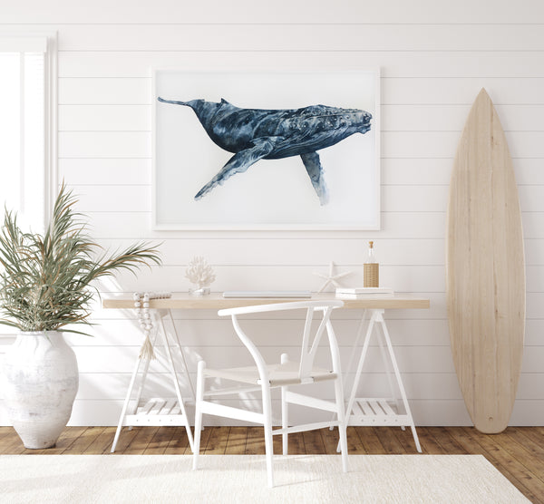 Tallow the Humpback Whale: Original Watercolour on Paper