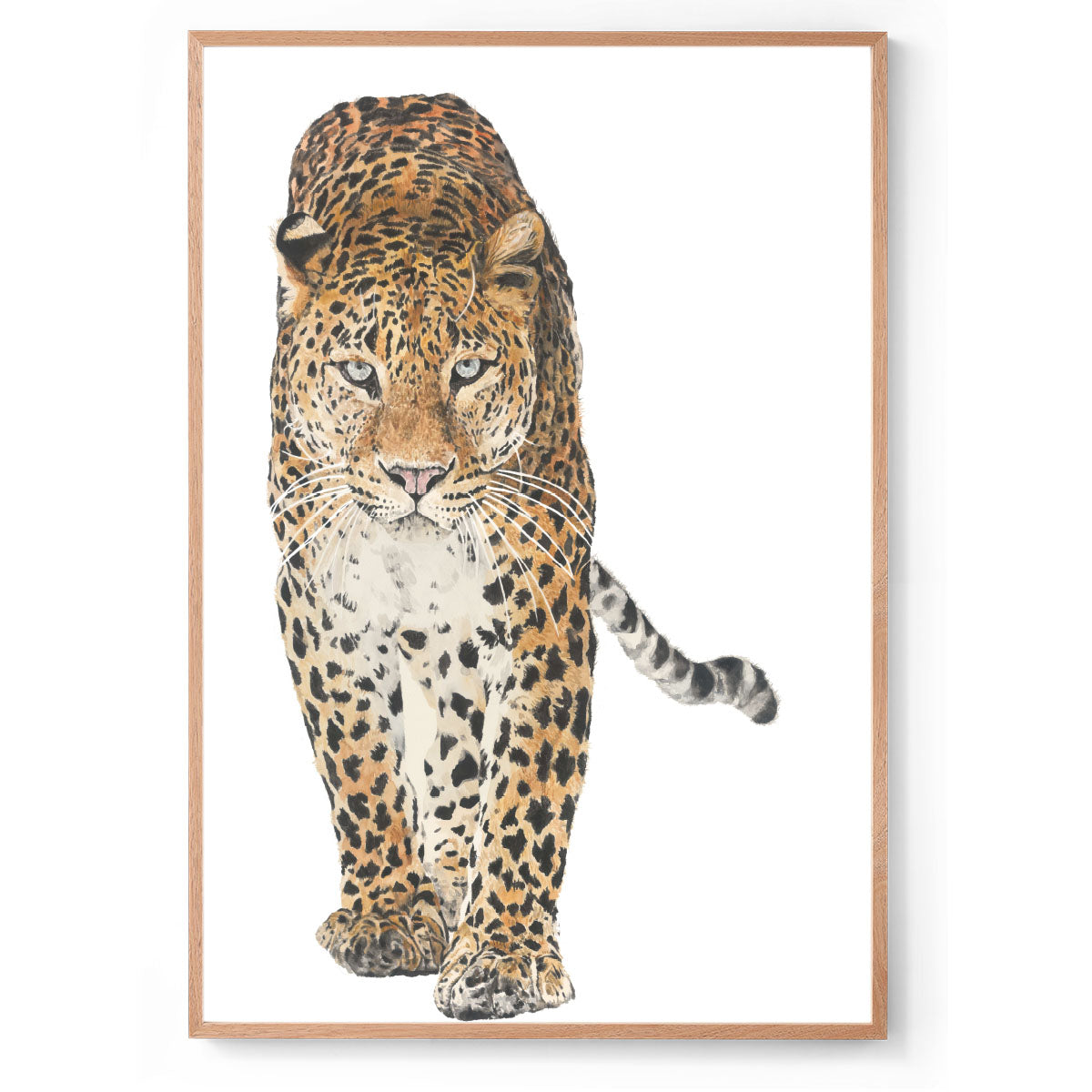 Zulu the Leopard: Watercolour Wall Print