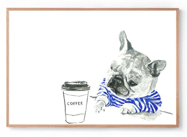 Monday Coffee: Original Watercolour Wall Artwork