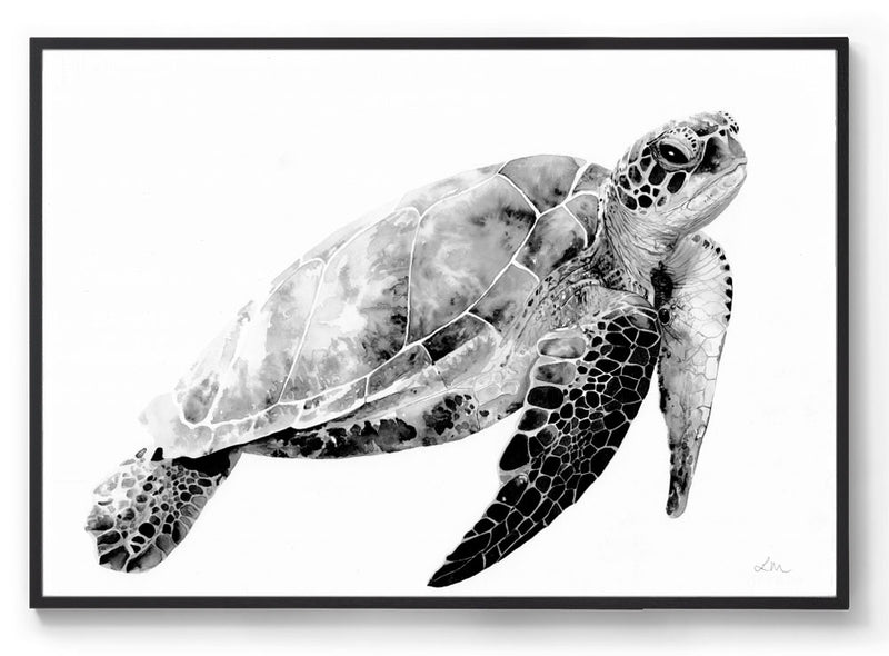 Myrtle the Turtle: Watercolour Wall Print