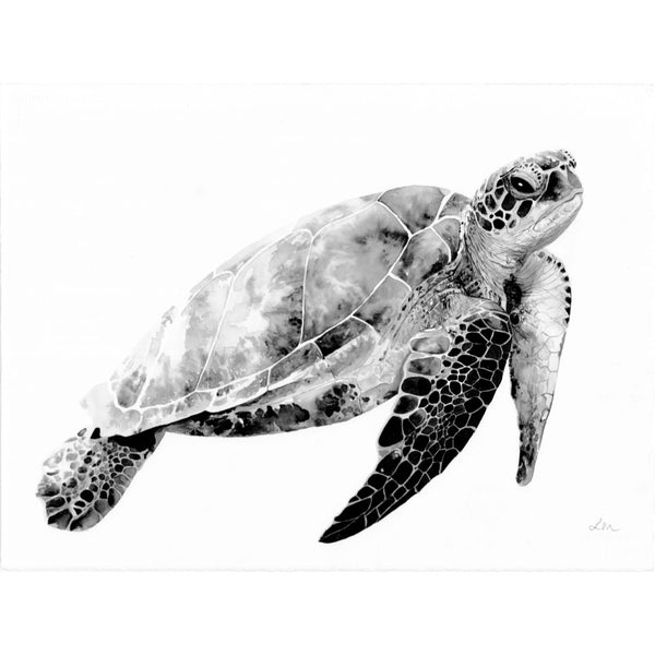 Myrtle the Turtle: Watercolour Wall Print