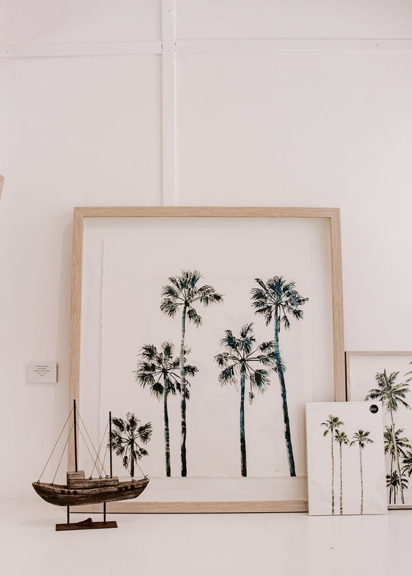 Tropical palm trees art print