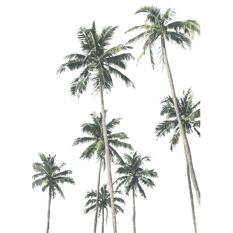 Hampton palm trees tropical art print