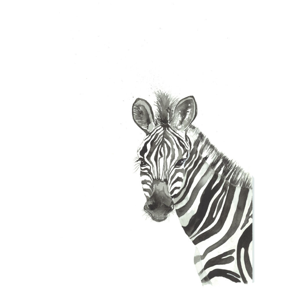 Zeus the Zebra: Watercolour Wall Print