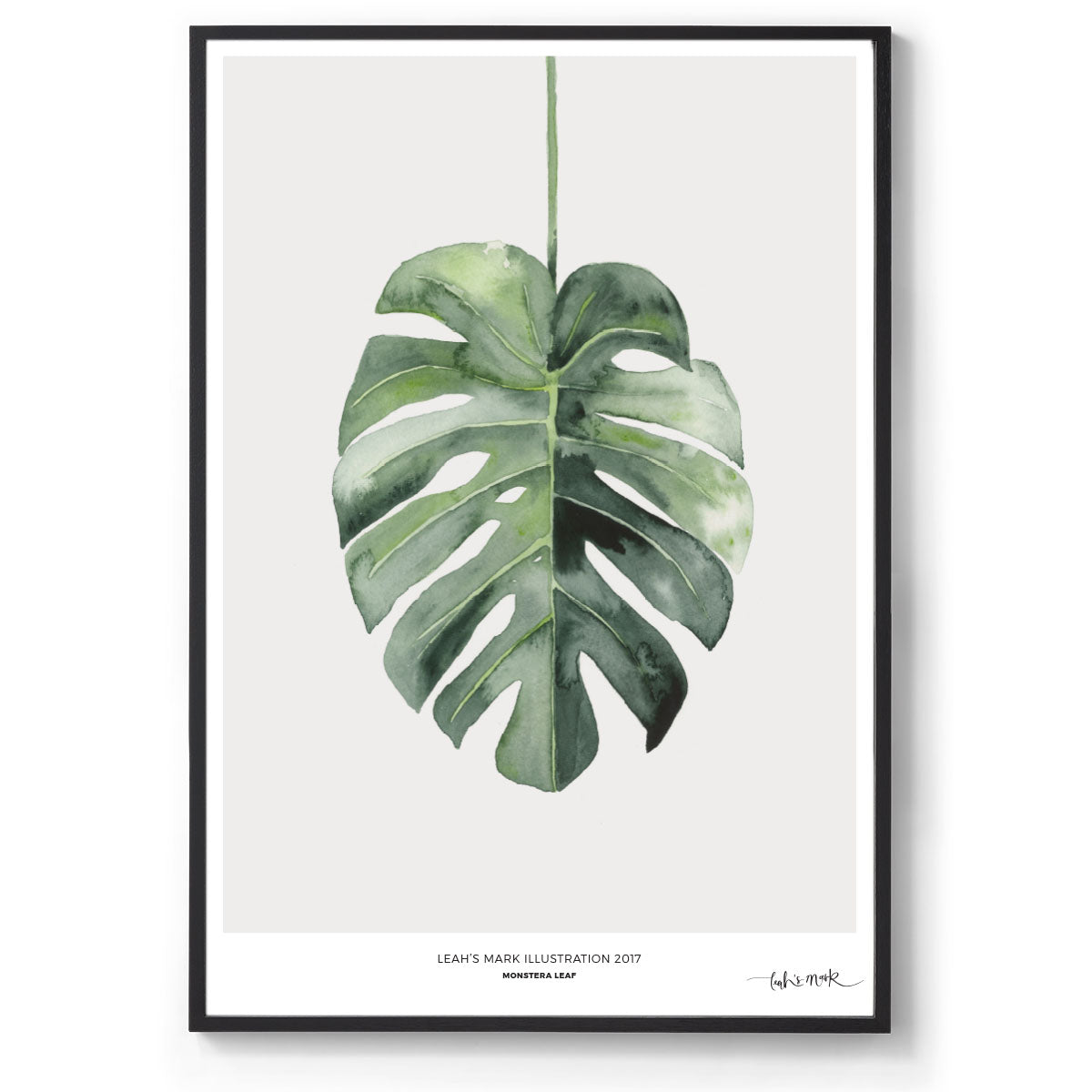 Single Monstera: Watercolour Wall Print