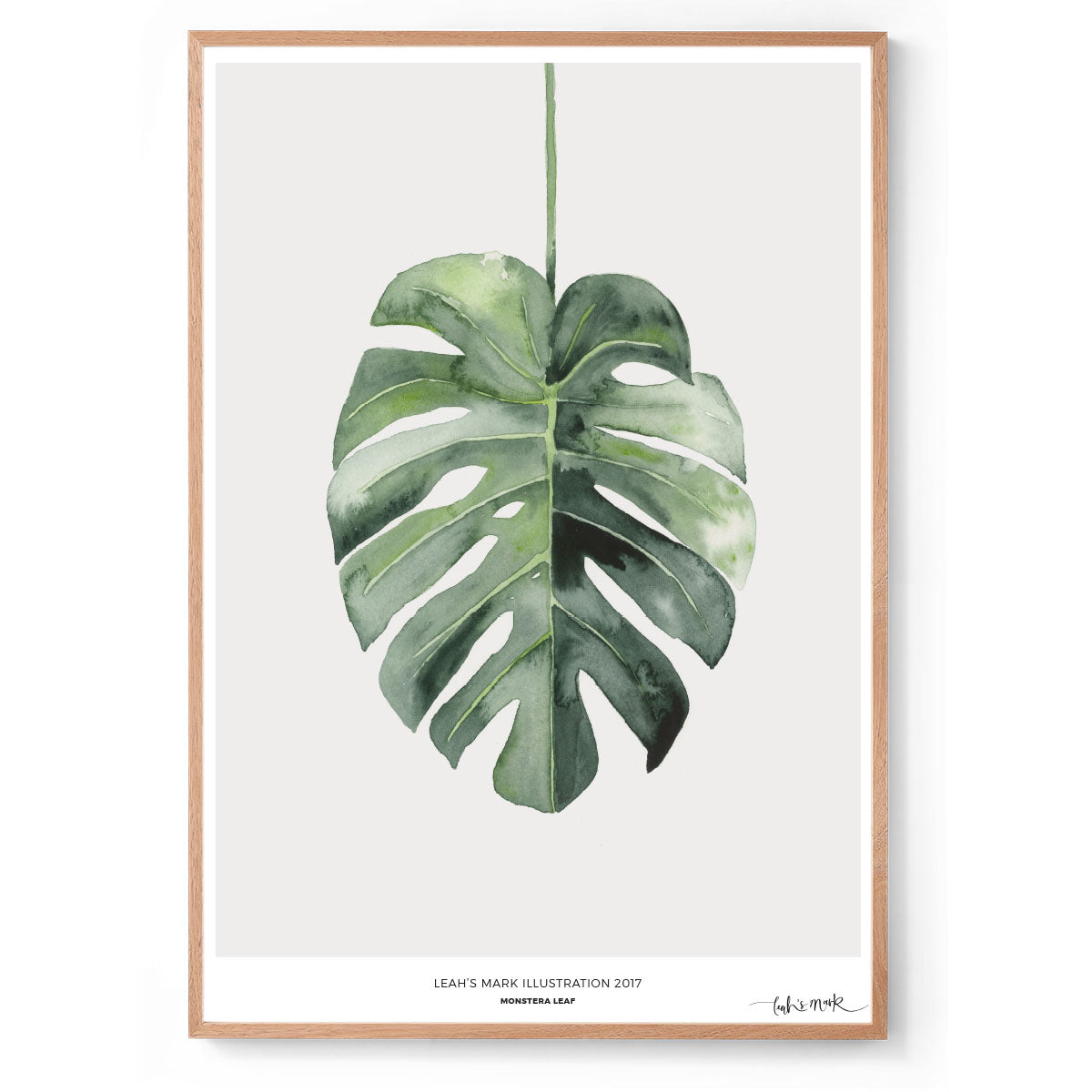 Single Monstera: Watercolour Wall Print