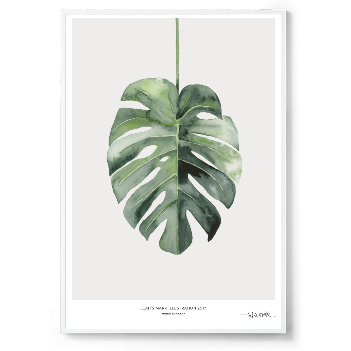 Single Monstera: Watercolour Wall Print